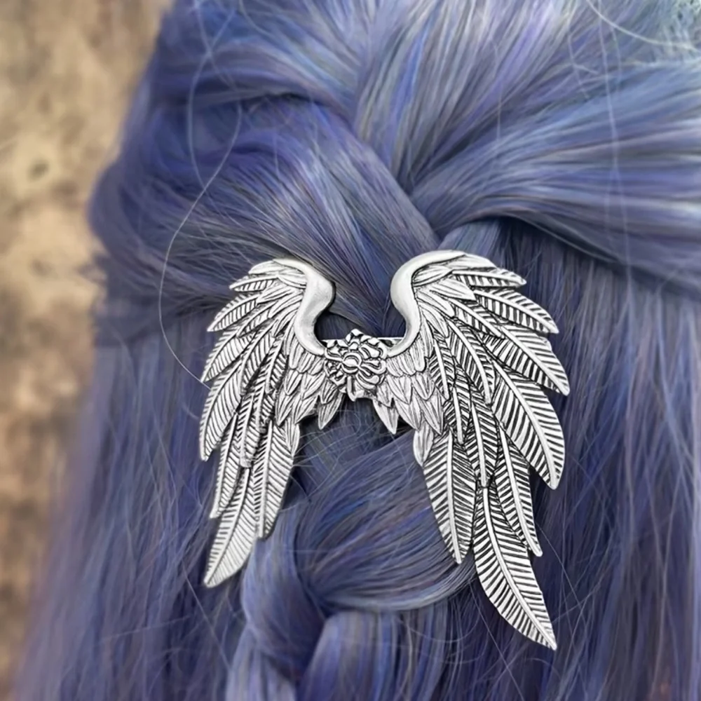 Viking Silver Angel Wing Hair Clip 🪽